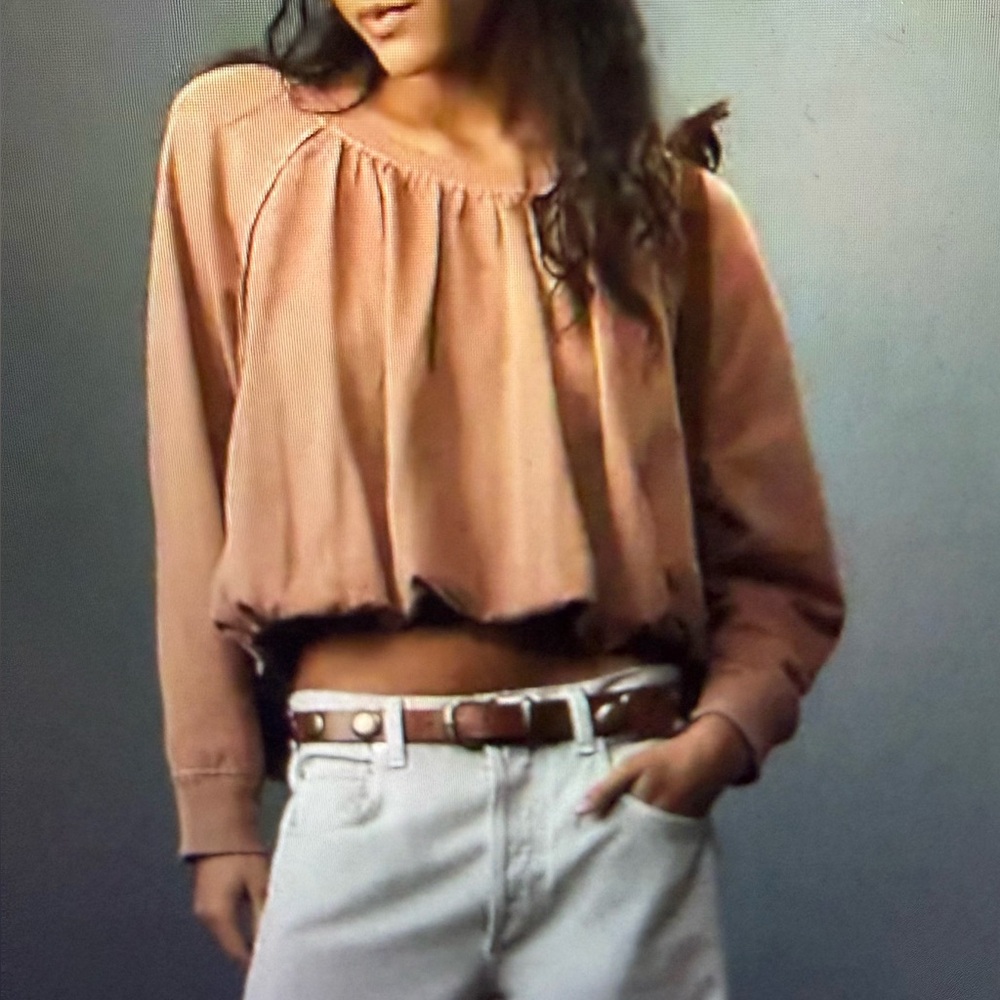 Pilcro long-sleeve bubble sweatshirt